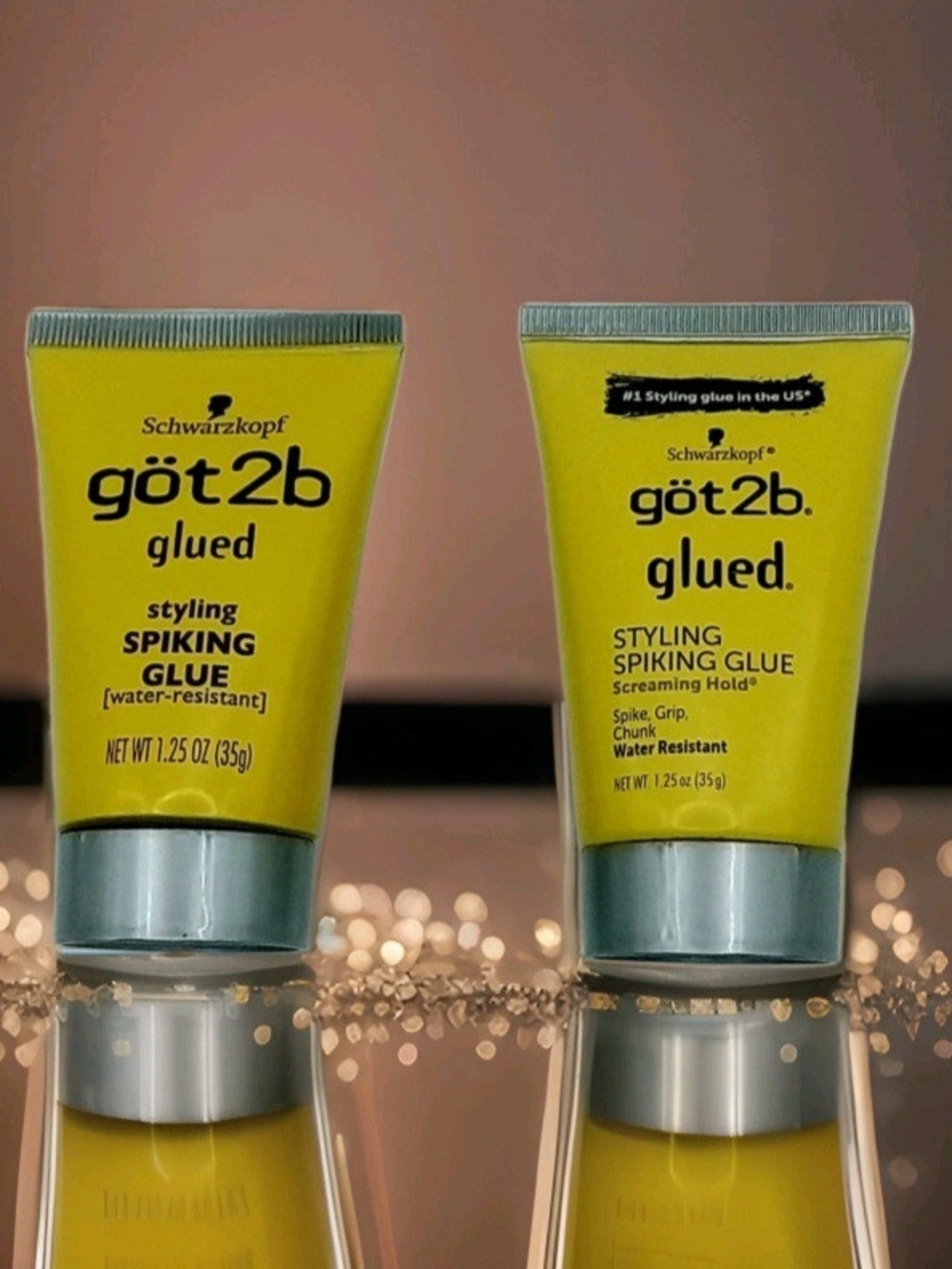 Got 2B Glued Water Resistant Hair Gel Screamin Hold Styling Spike Glue Set of 2